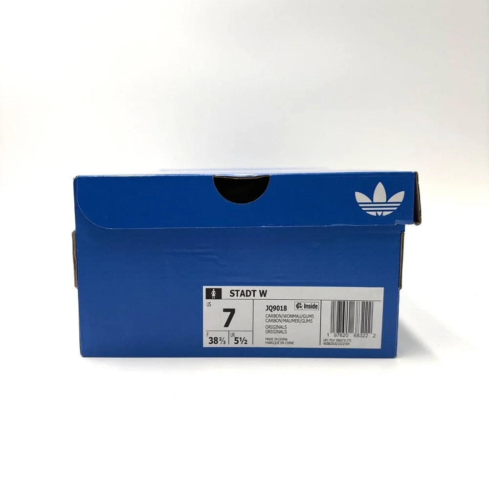 Adidas Originals Women's Size 7 Stadt Carbon/Gum Pink Shoes Sneakers JQ9018 NEW